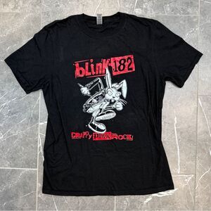 Blink-182 Crappy Punk Rock Logo Black Graphic Band Tee Men’s Unisex Size Medium